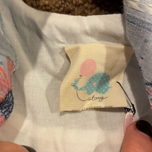 Ele Story Girls Blue Floral Lined Dress - Picture 6 of 7